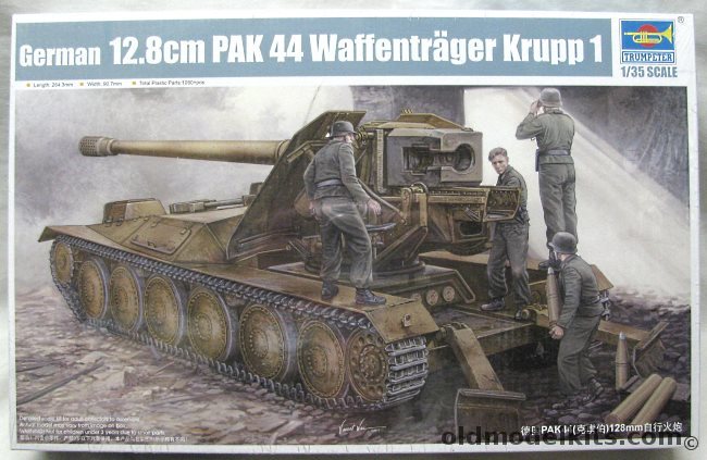 Trumpeter 1/35 12.8cm Pak 44 Waffentrager Krupp 1, 05523 plastic model kit
